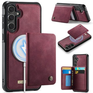 CaseMe Samsung Galaxy S26 Plus Detachable Magnetic Wallet Case with RFID Blocking & Wireless Charging - Red