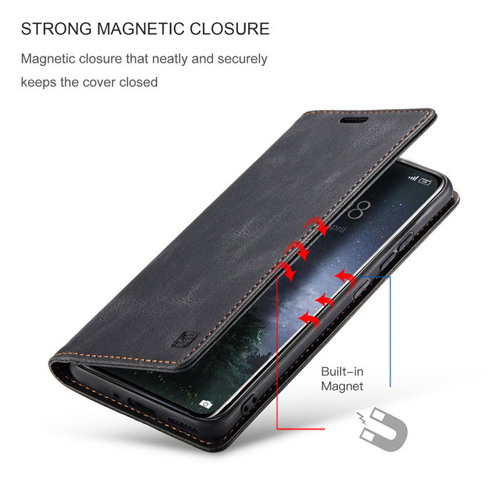 Autspace Xiaomi 12 Pro RFID Blocking Wallet Kickstand Magnetic Case