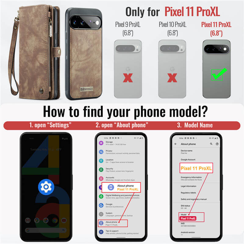 CaseMe Google Pixel 11 Pro XL Wallet Case