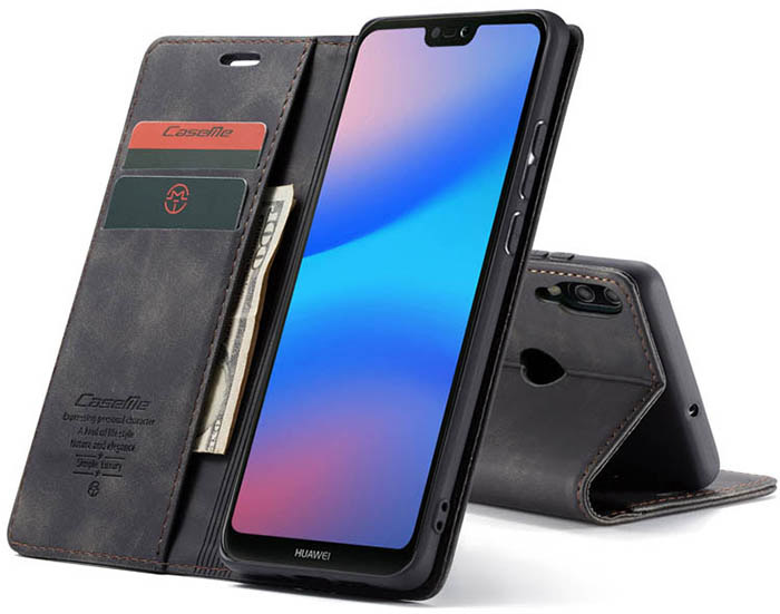 CaseMe Huawei P20 Lite Wallet Kickstand Magnetic Flip Leather Case