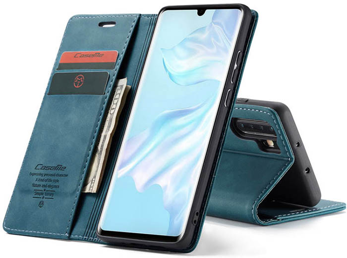 CaseMe Huawei P30 Pro Retro Wallet Kickstand Magnetic Flip Leather Case