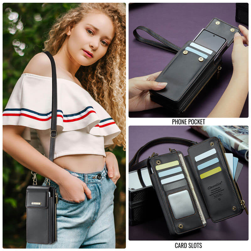 CaseMe Samsung Galaxy Z Fold6 Wallet RFID Blocking Crossbody Bag