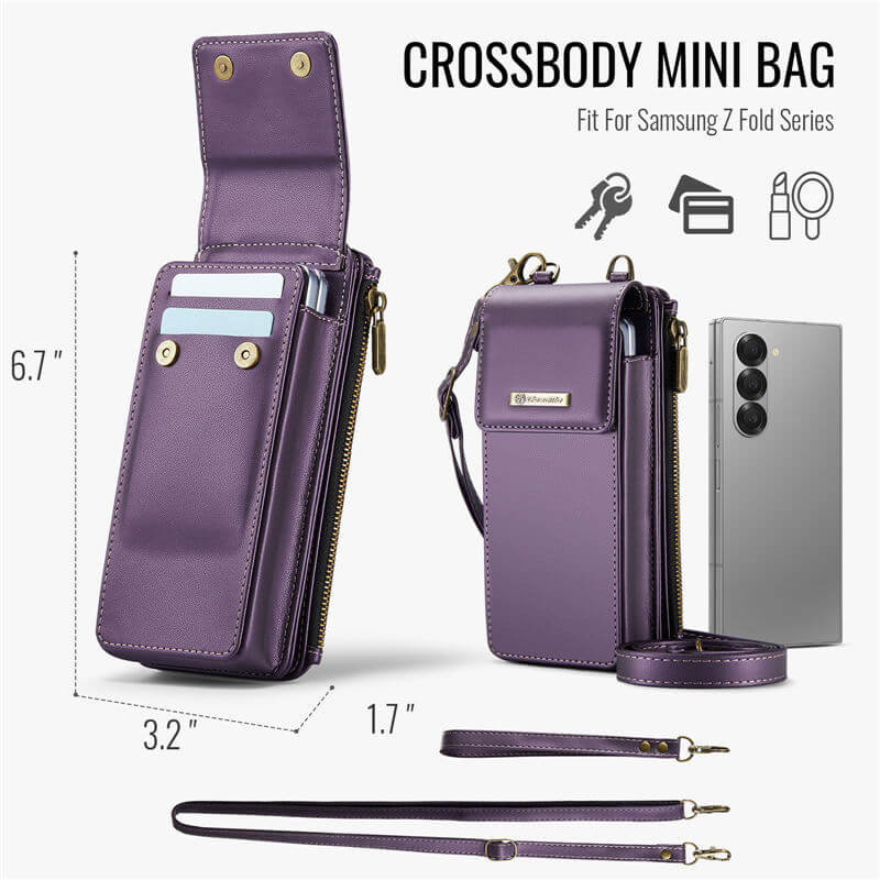 CaseMe Samsung Galaxy Z Fold6 Wallet RFID Blocking Crossbody Bag