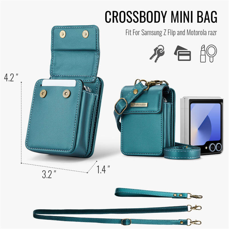 CaseMe Samsung Galaxy Z Flip6 Wallet RFID Blocking Crossbody Bag