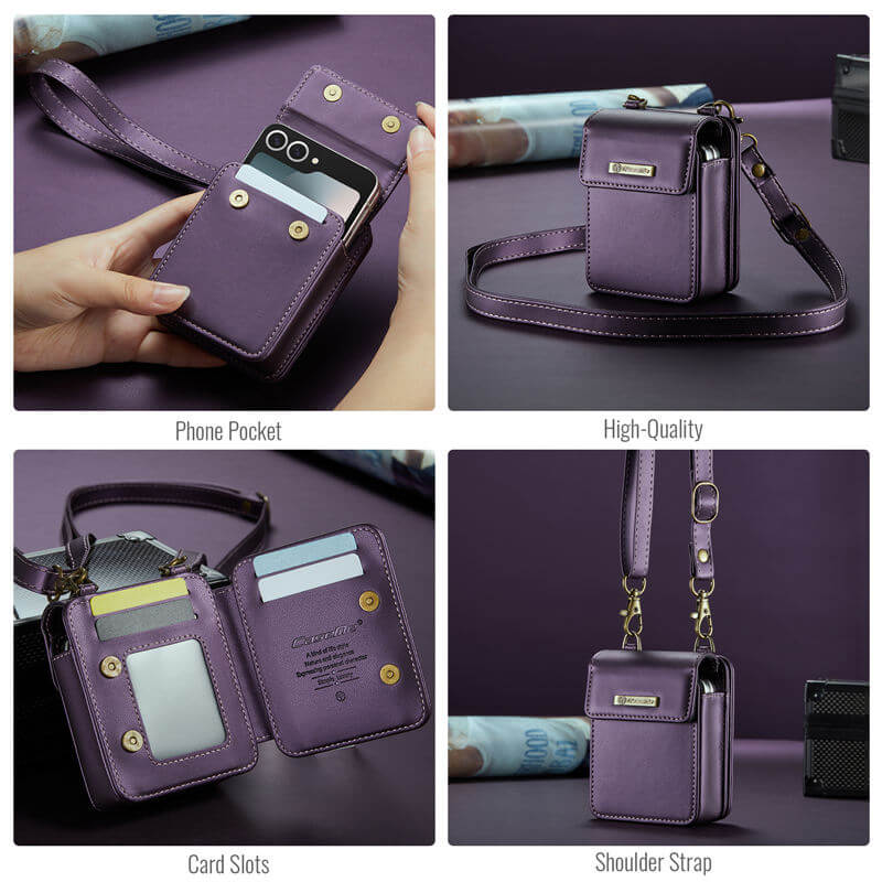 CaseMe Samsung Galaxy Z Flip6 Wallet RFID Blocking Crossbody Bag