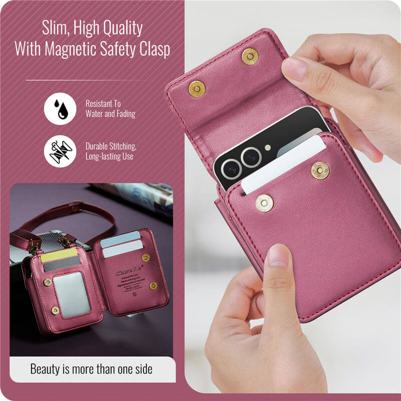 CaseMe Samsung Galaxy Z Flip6 Wallet RFID Blocking Crossbody Bag