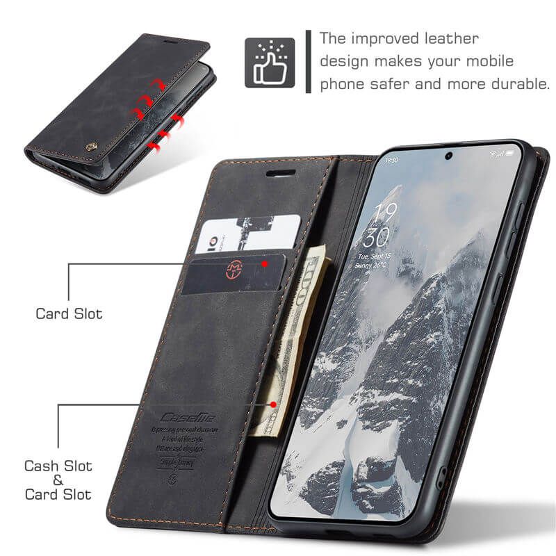 CaseMe OnePlus 13 Wallet Suede Leather Case