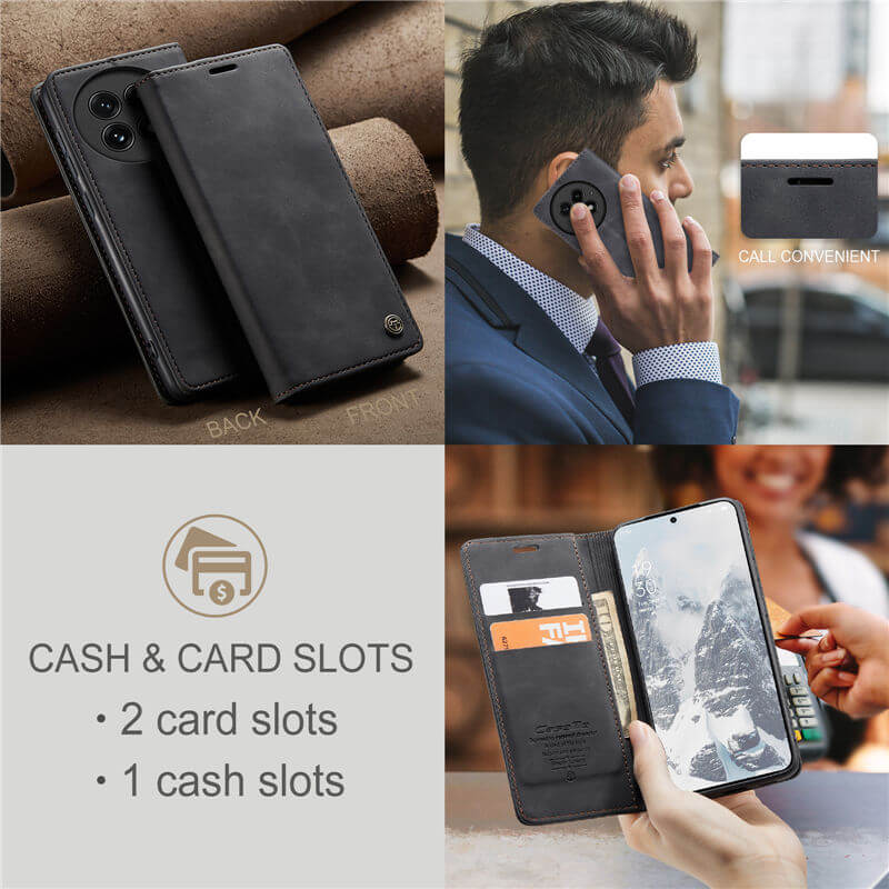 CaseMe OnePlus 13 Wallet Suede Leather Case