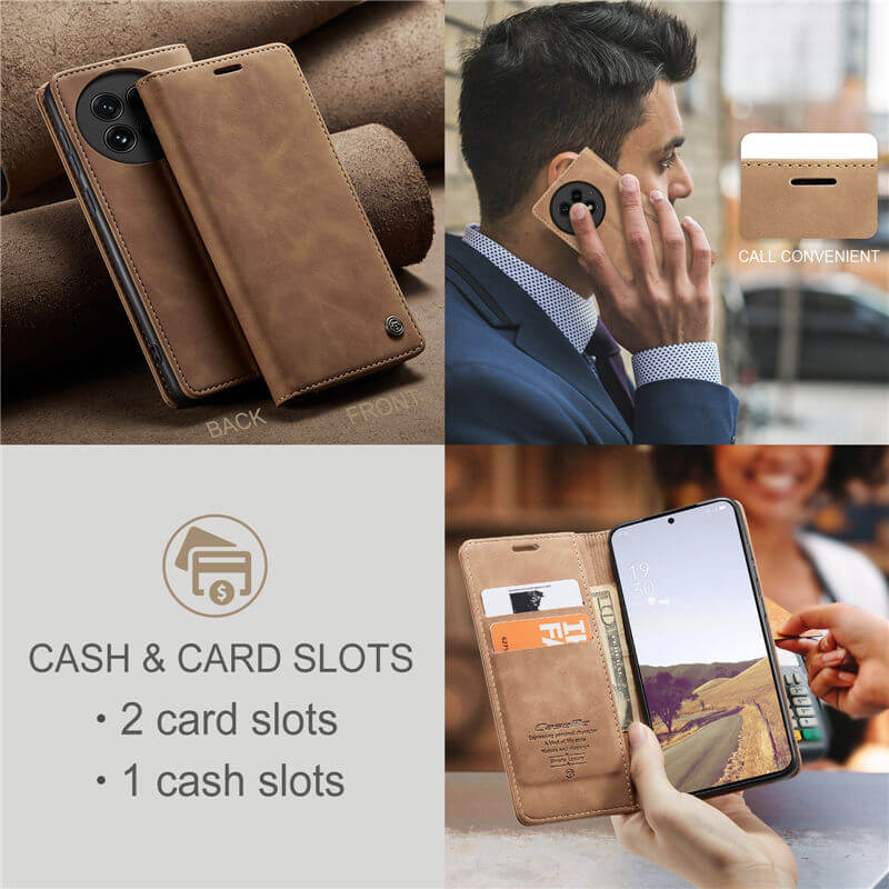 CaseMe OnePlus 13 Wallet Suede Leather Case