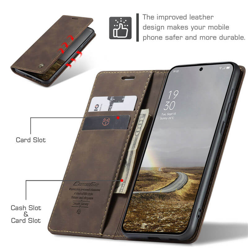 CaseMe OnePlus 13 Wallet Suede Leather Case