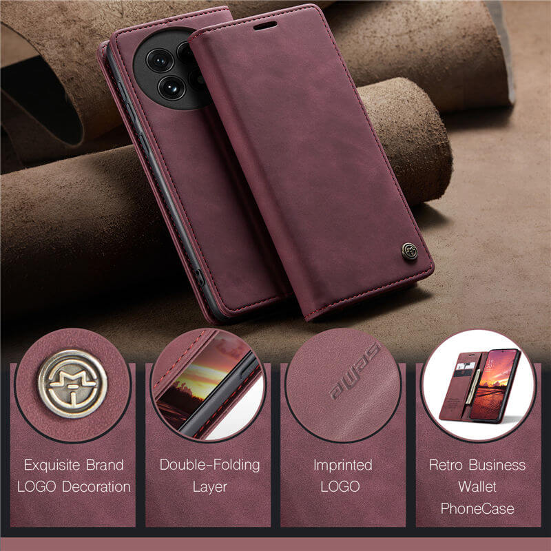 CaseMe OnePlus 13 Wallet Suede Leather Case