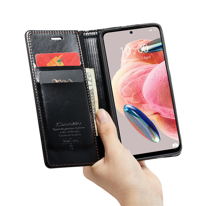 CaseMe Xiaomi Redmi Note 12 4G Wallet Kickstand Magnetic Flip Case