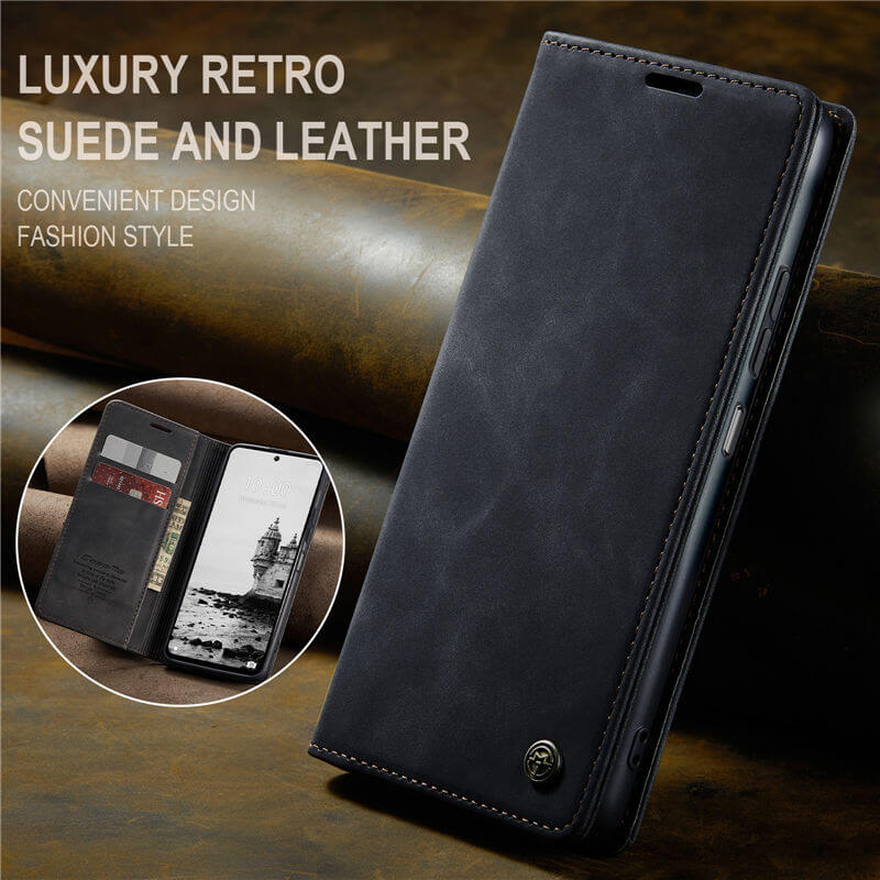 CaseMe Xiaomi Redmi 13 Wallet Suede Leather Case