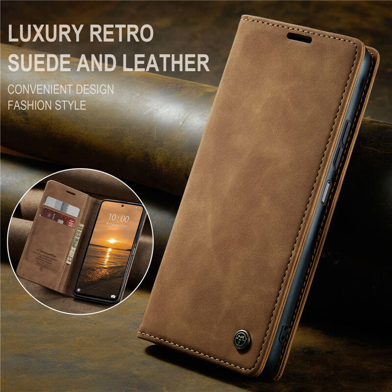 CaseMe Xiaomi Redmi 13 Wallet Suede Leather Case