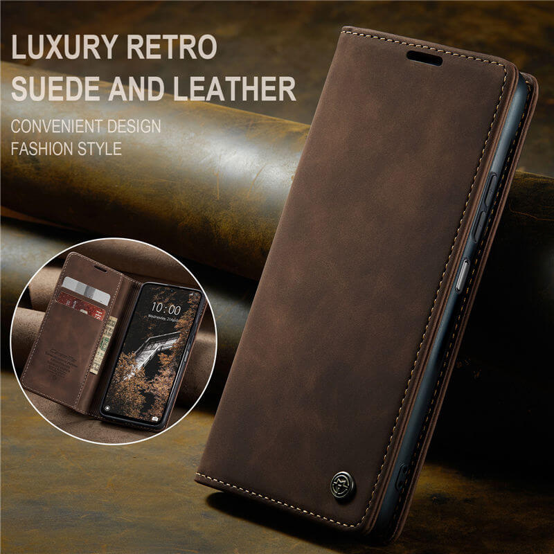 CaseMe Xiaomi Redmi 13 Wallet Suede Leather Case