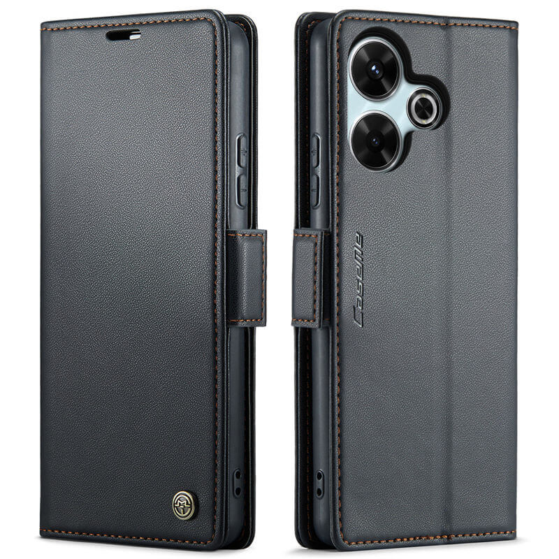 CaseMe Xiaomi Redmi 13 Wallet RFID Blocking Magnetic Buckle Case