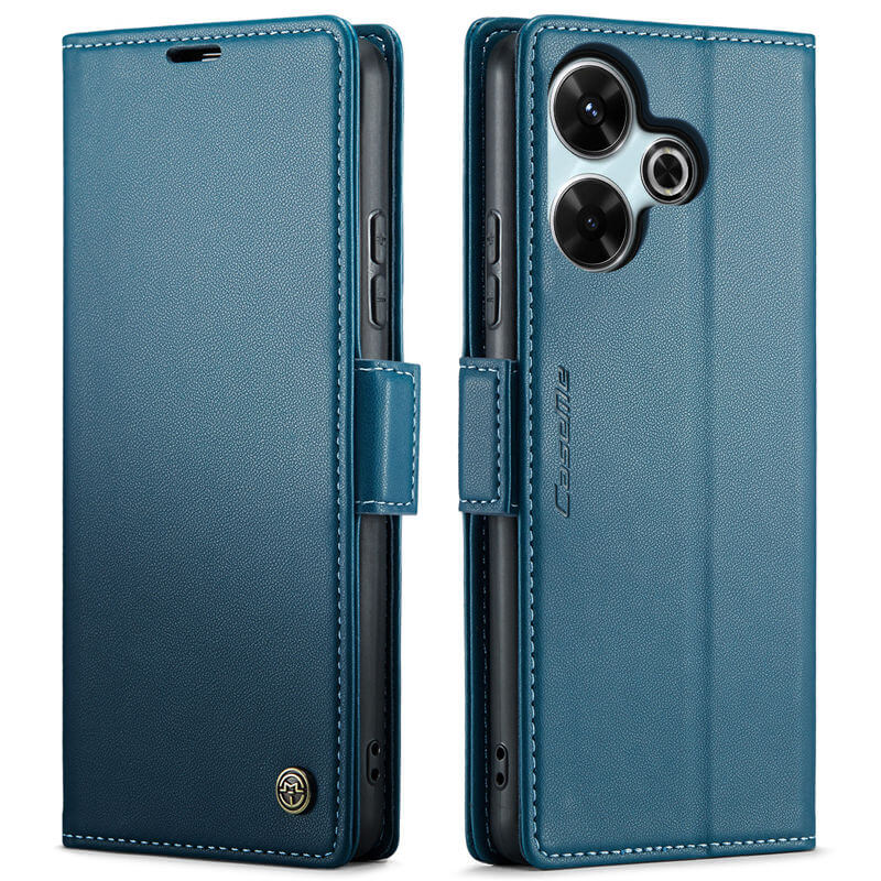 CaseMe Xiaomi Redmi 13 Wallet RFID Blocking Magnetic Buckle Case