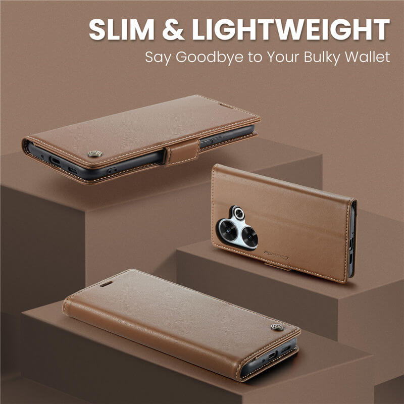 CaseMe Xiaomi Redmi 13 Wallet RFID Blocking Magnetic Buckle Case