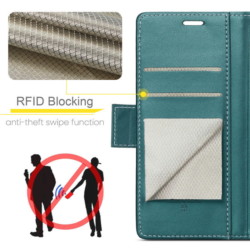 CaseMe Xiaomi Redmi 13 Wallet RFID Blocking Magnetic Buckle Case