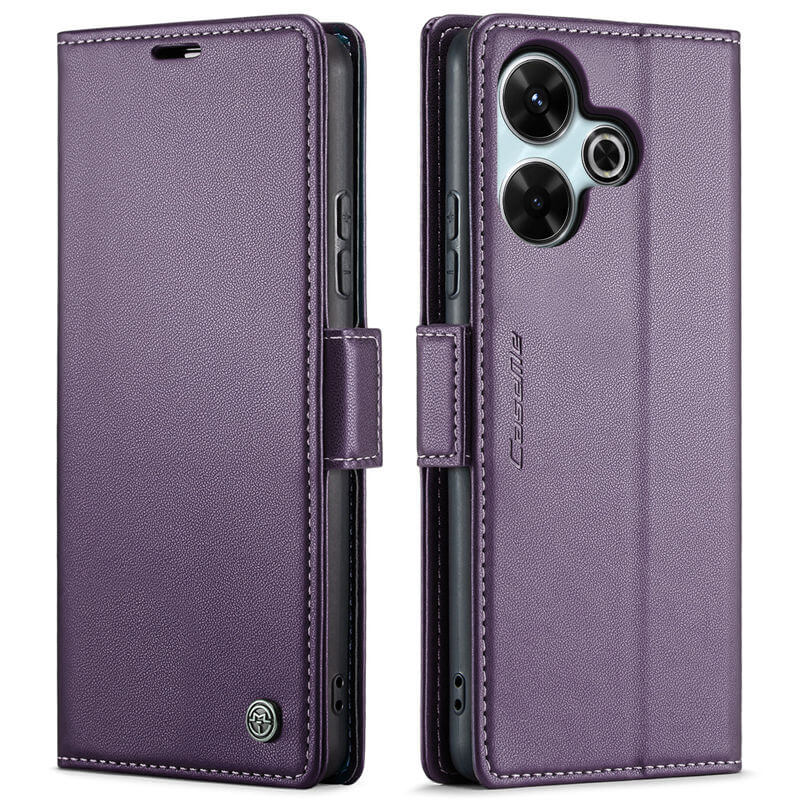 CaseMe Xiaomi Redmi 13 Wallet RFID Blocking Magnetic Buckle Case