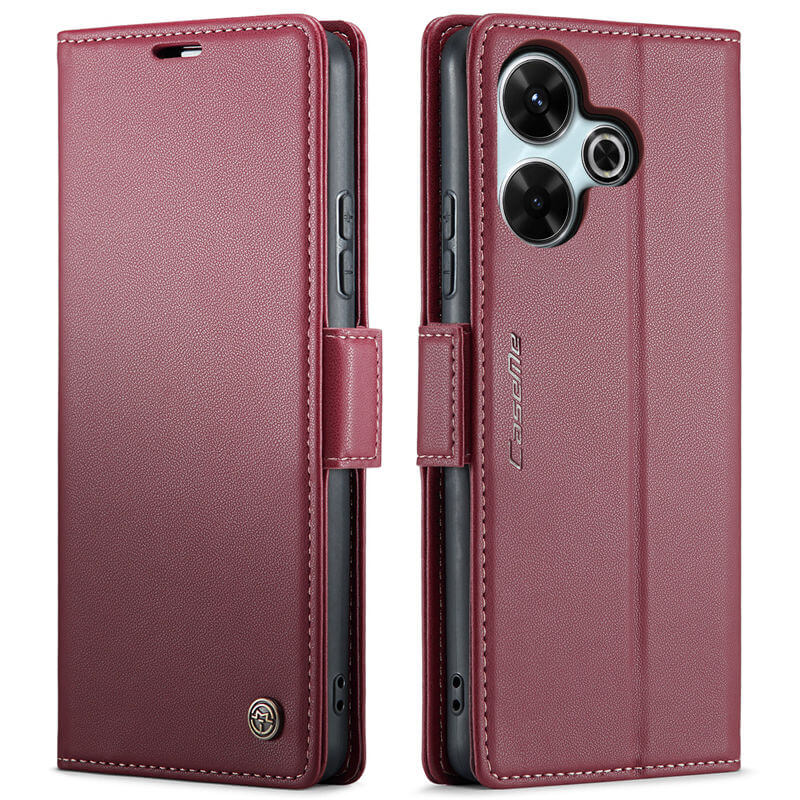 CaseMe Xiaomi Redmi 13 Wallet RFID Blocking Magnetic Buckle Case