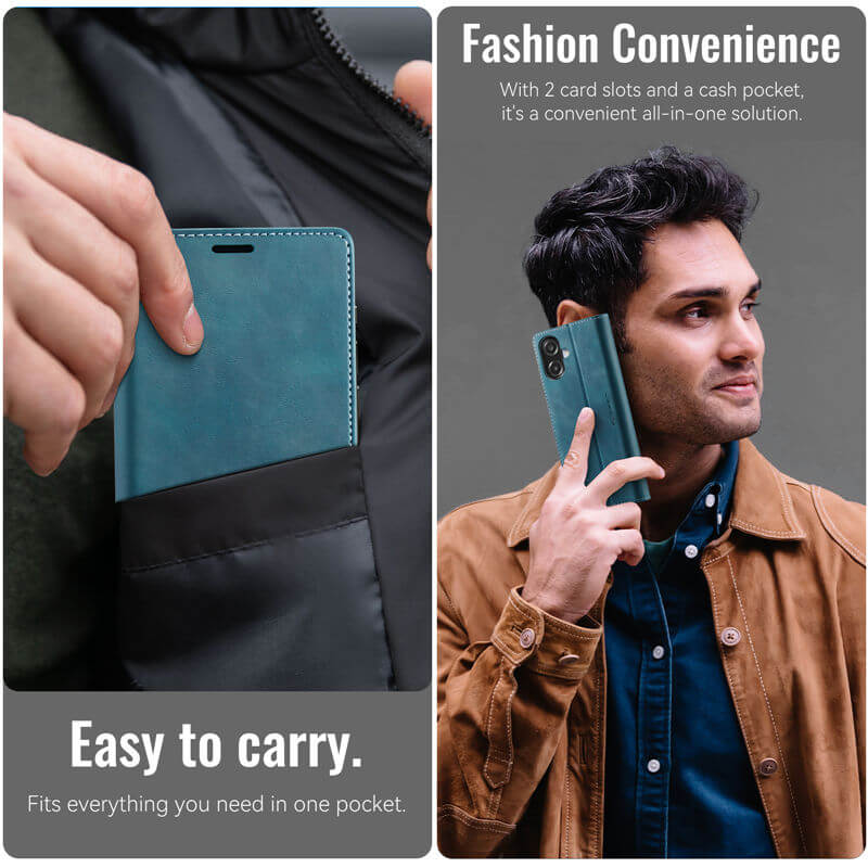 CaseMe Samsung Galaxy A07 4G/A06 4G/5G Magnetic Wallet Case with RFID Blocking