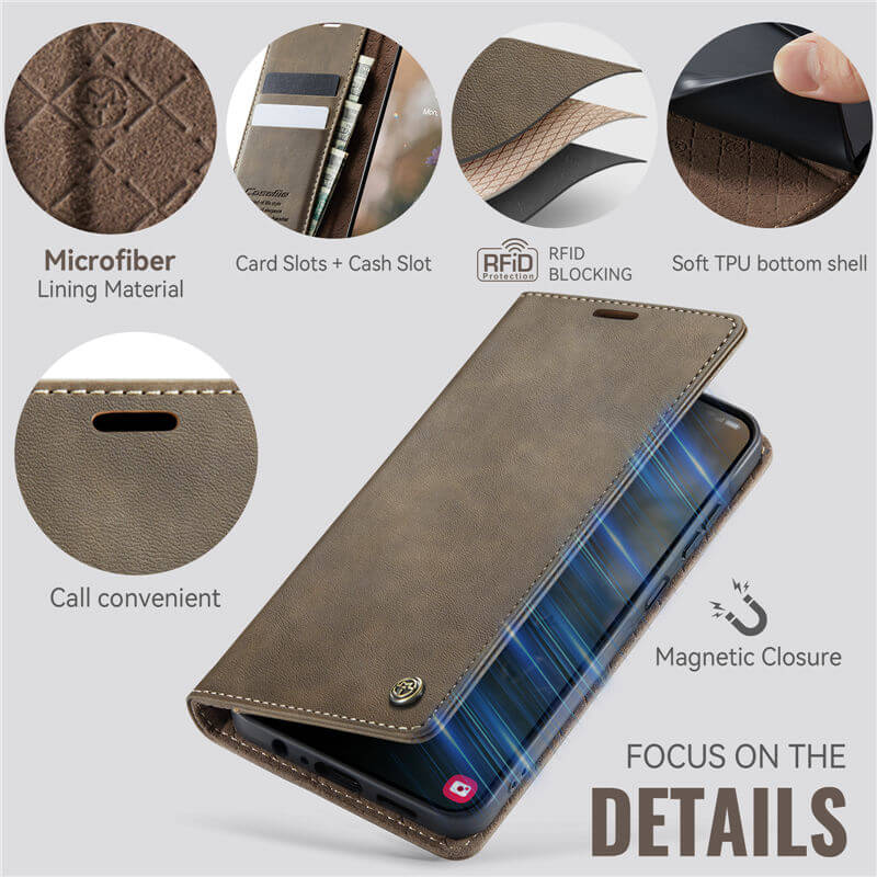 CaseMe Samsung Galaxy A07 4G/A06 4G/5G Magnetic Wallet Case with RFID Blocking