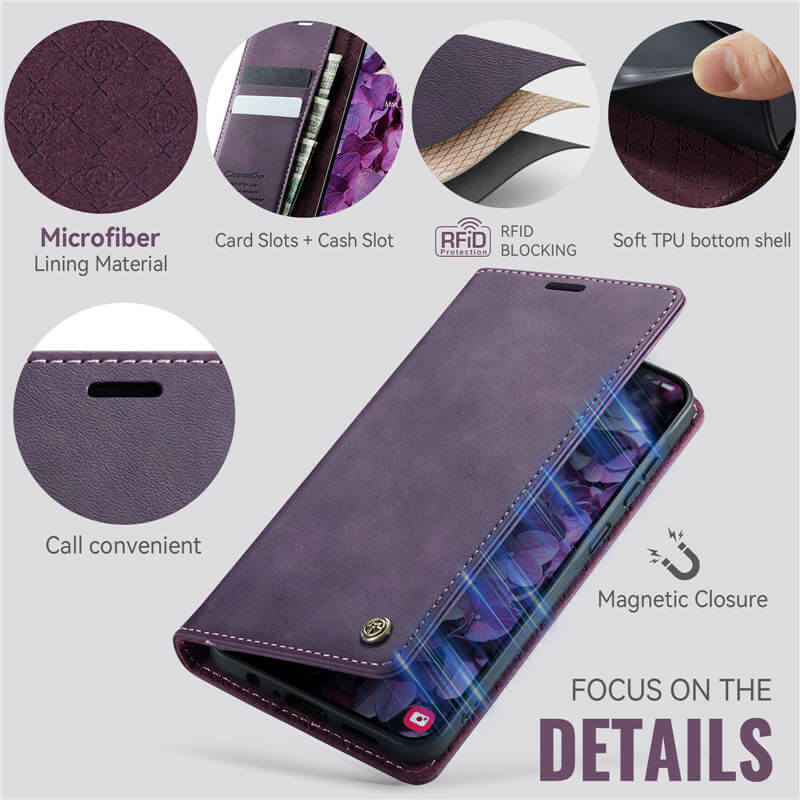 CaseMe Samsung Galaxy A07 4G/A06 4G/5G Magnetic Wallet Case with RFID Blocking