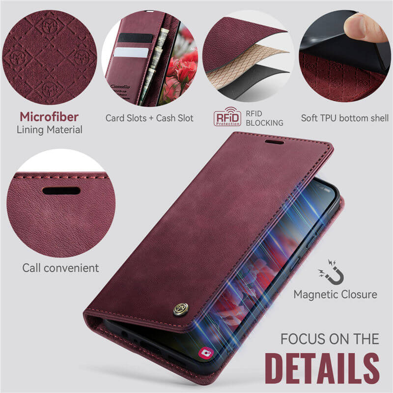 CaseMe Samsung Galaxy A07 4G/A06 4G/5G Magnetic Wallet Case with RFID Blocking