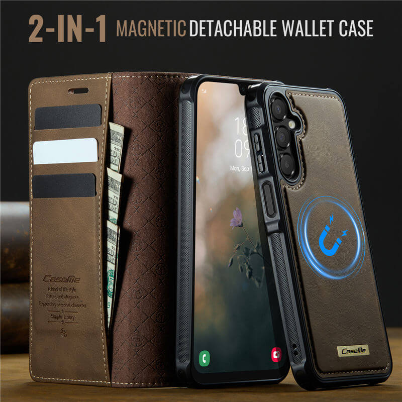 CaseMe Samsung Galaxy A15 2-in-1 Magnetic Wallet Case