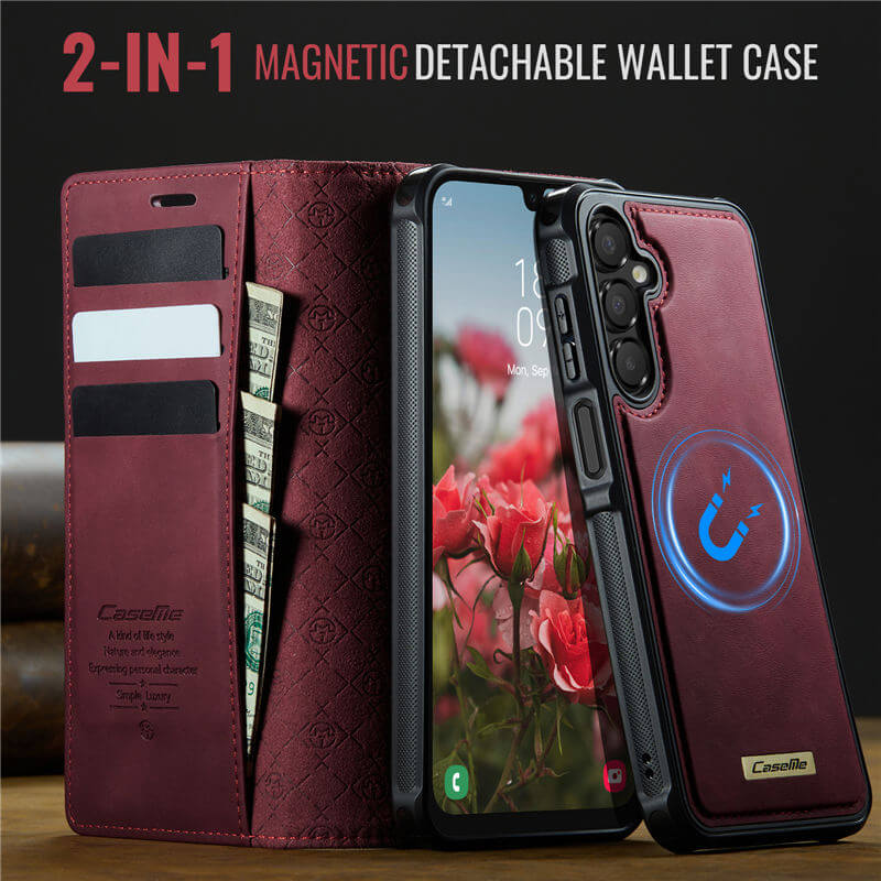 CaseMe Samsung Galaxy A15 2-in-1 Magnetic Wallet Case