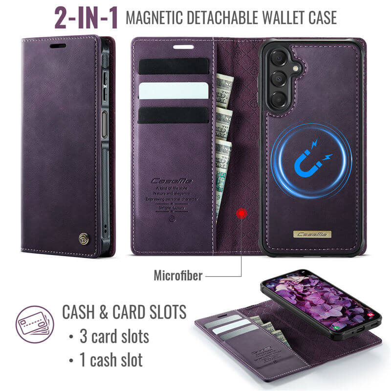 CaseMe Samsung Galaxy A16 5G 2-in-1 Magnetic Wallet Case