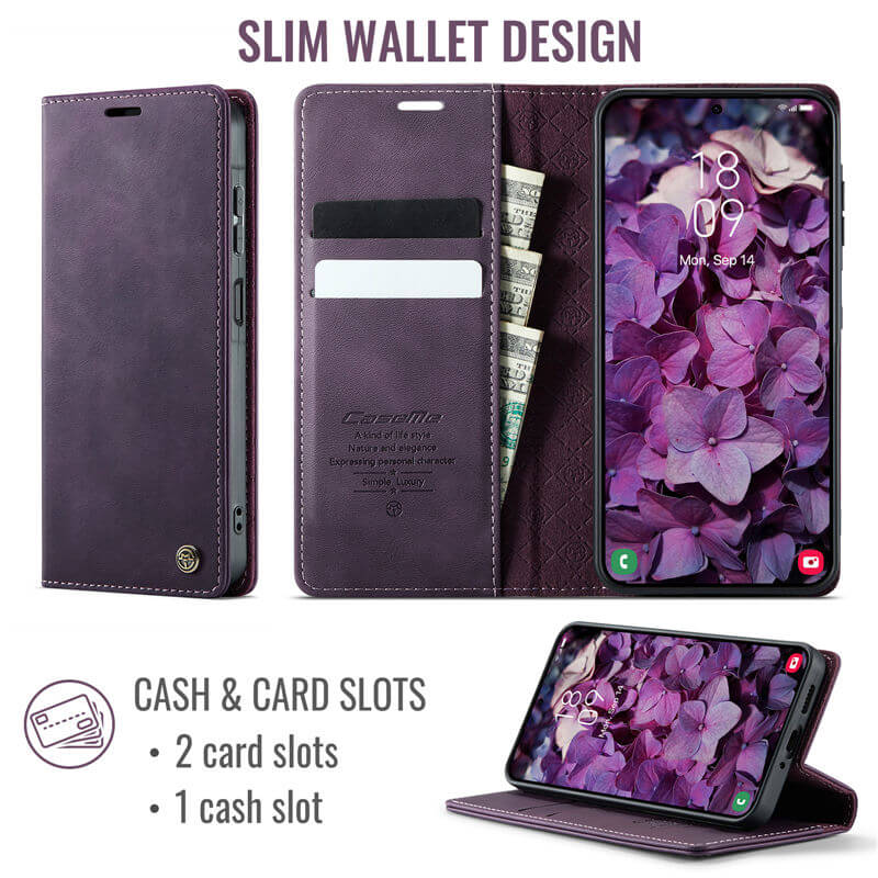 CaseMe Samsung Galaxy A17 Magnetic Wallet Case with RFID Blocking