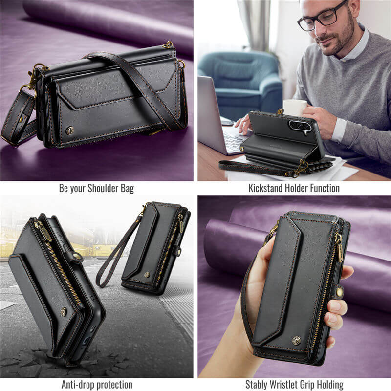 CaseMe Samsung Galaxy A17 Wallet RFID Blocking Crossbody Phone Case