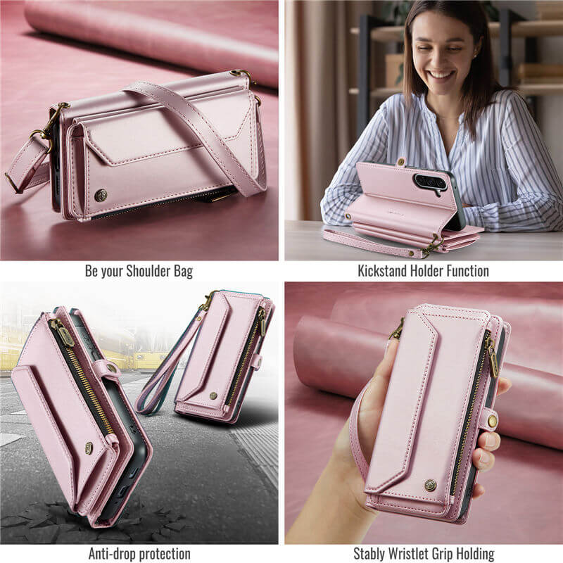 CaseMe Samsung Galaxy A17 Wallet RFID Blocking Crossbody Phone Case