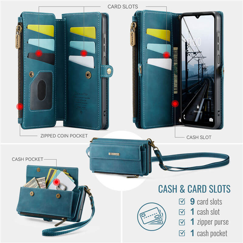 CaseMe Samsung Galaxy A17 Crossbody Wallet Case