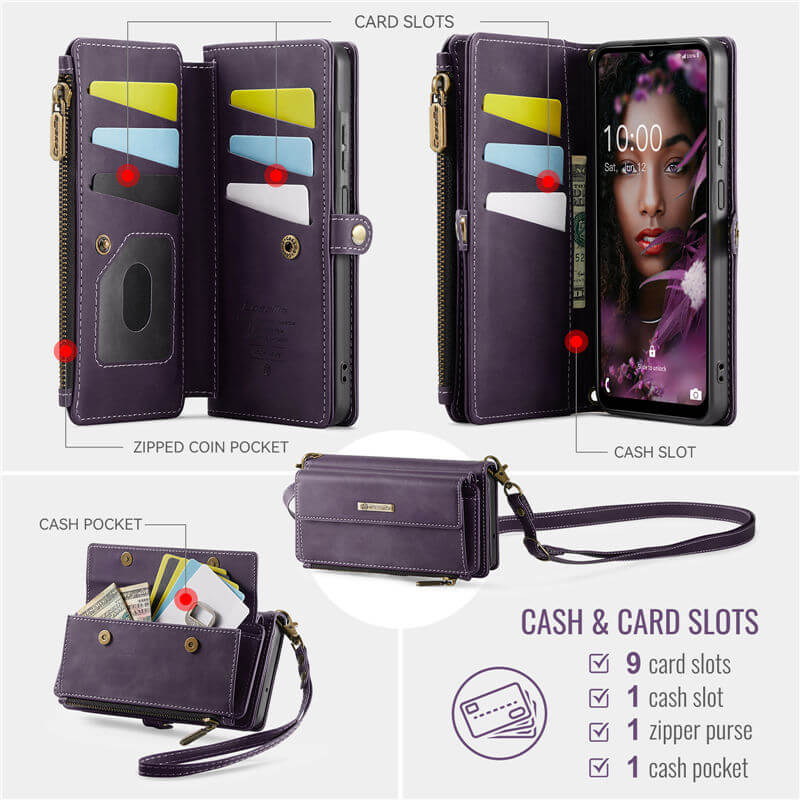 CaseMe Samsung Galaxy A17 Crossbody Wallet Case