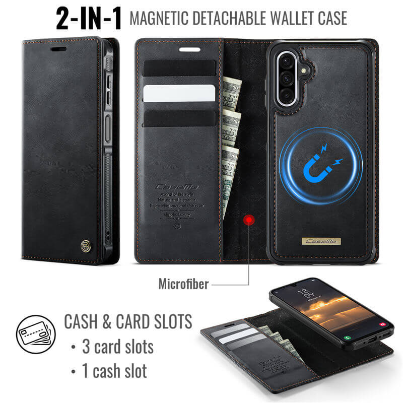 CaseMe Samsung Galaxy A17 2-in-1 Magnetic Wallet Case