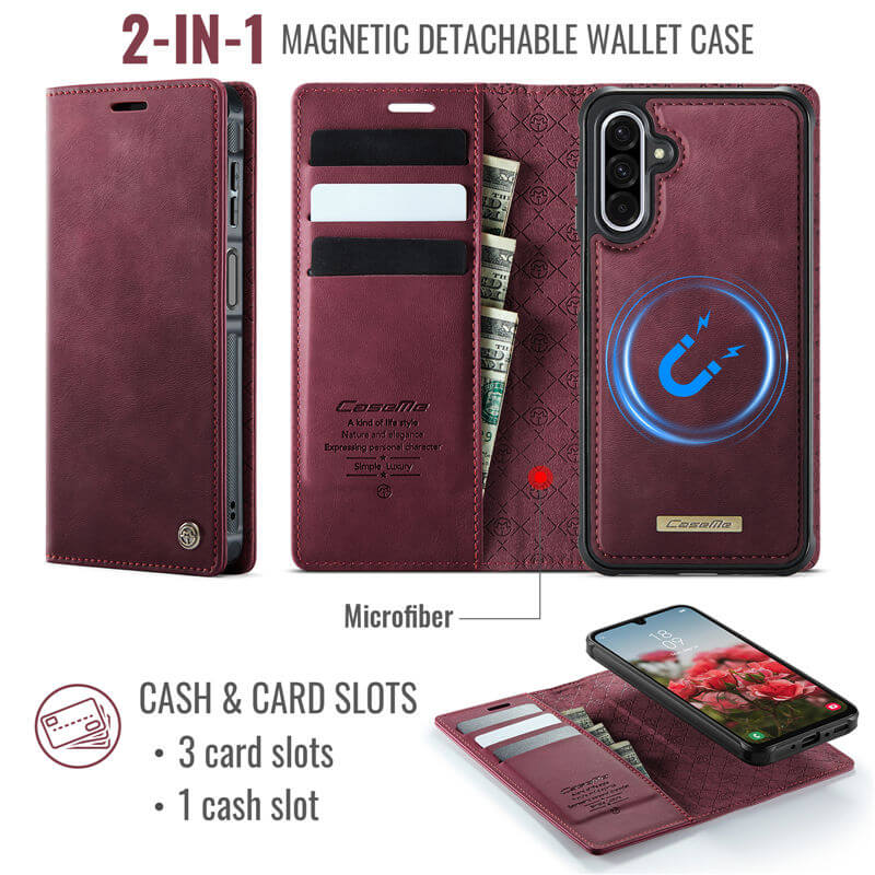CaseMe Samsung Galaxy A17 2-in-1 Magnetic Wallet Case