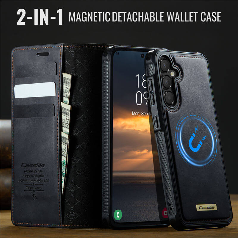 CaseMe Samsung Galaxy A55 2-in-1 Magnetic Wallet Case