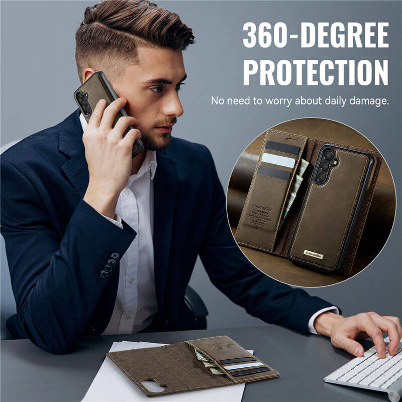 CaseMe Samsung Galaxy A35 2-in-1 Magnetic Wallet Case