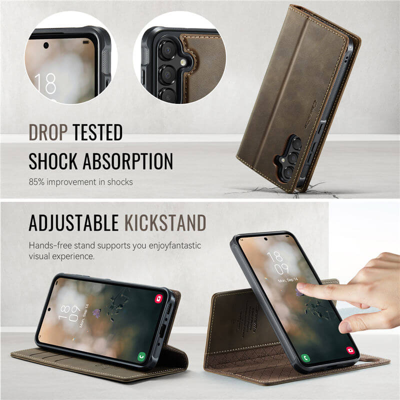 CaseMe Samsung Galaxy A35 2-in-1 Magnetic Wallet Case