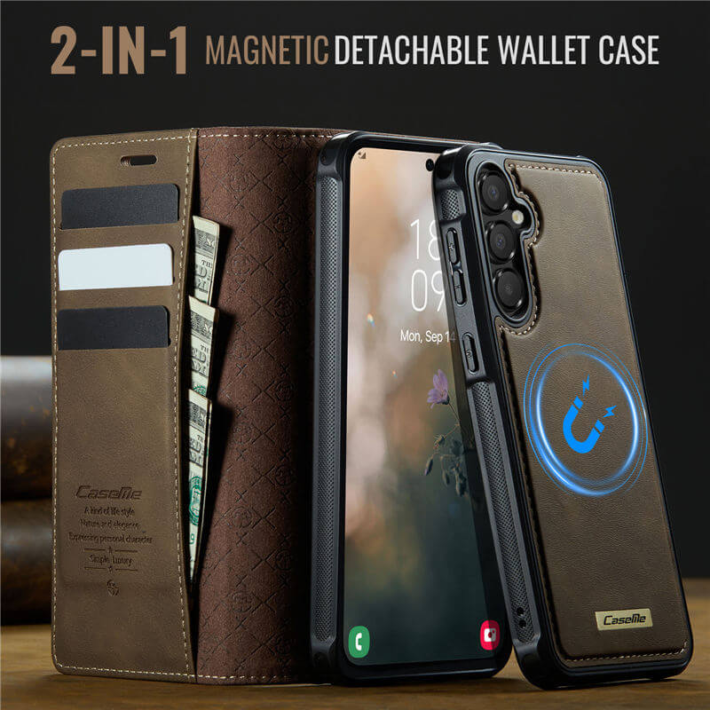 CaseMe Samsung Galaxy A35 2-in-1 Magnetic Wallet Case