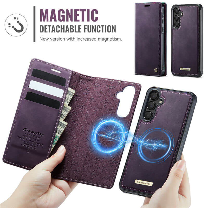 CaseMe Samsung Galaxy A55 2-in-1 Magnetic Wallet Case