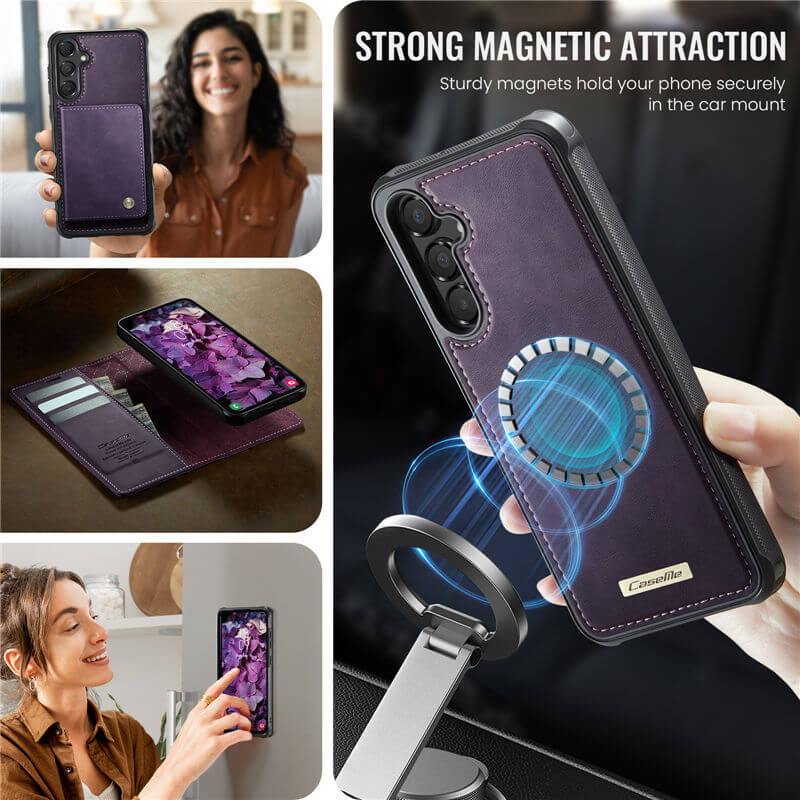 CaseMe Samsung Galaxy A55 2-in-1 Magnetic Wallet Case