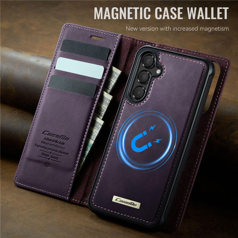 CaseMe Samsung Galaxy A55 2-in-1 Magnetic Wallet Case