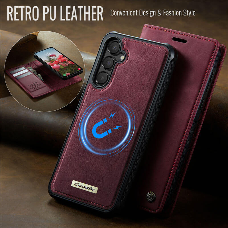 CaseMe Samsung Galaxy A35 2-in-1 Magnetic Wallet Case