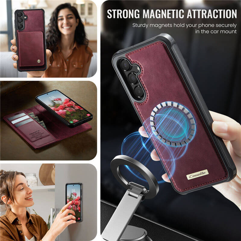 CaseMe Samsung Galaxy A35 2-in-1 Magnetic Wallet Case