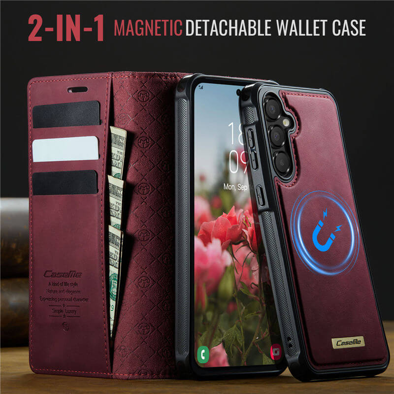 CaseMe Samsung Galaxy A35 2-in-1 Magnetic Wallet Case