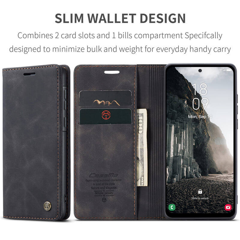 CaseMe Samsung Galaxy A56 5G Wallet Suede Leather Case